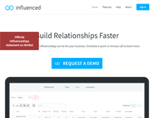 Tablet Screenshot of influencedapp.com
